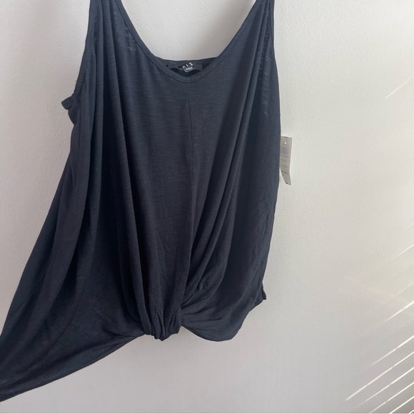 NWT Iris Black Spaghetti Strap Tank with Front Knot L - Picture 6 of 6